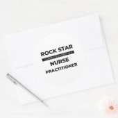 Rock Star wird clever als Krankenschwester 2 verkl Runder Aufkleber (Umschlag)