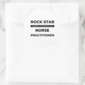 Rock Star wird clever als Krankenschwester 2 verkl Runder Aufkleber (Tasche)