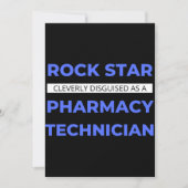 Rock Star wird clever als Pharmacy Tech getarnt Dankeskarte (Vorderseite)