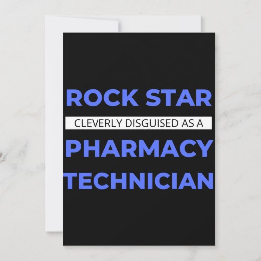 Rock Star wird clever als Pharmacy Tech getarnt Dankeskarte (Vorderseite)