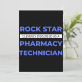 Rock Star wird clever als Pharmacy Tech getarnt Dankeskarte (Stehend Vorderseite)