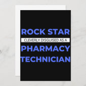 Rock Star wird clever als Pharmacy Tech getarnt Dankeskarte (Vorne/Hinten)