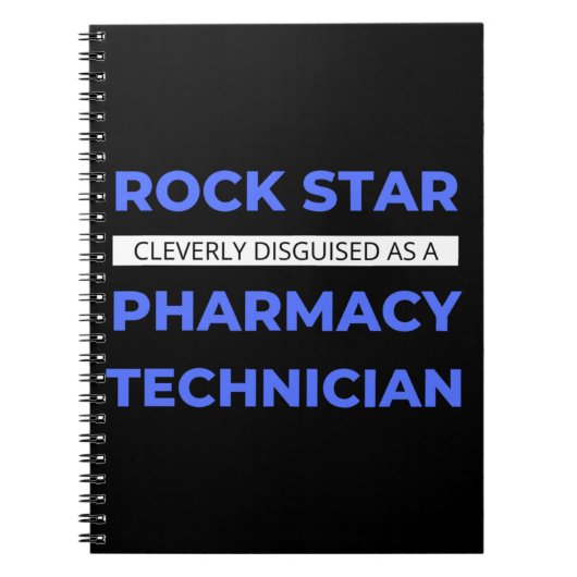 Rock Star wird clever als Pharmacy Tech getarnt Notizblock (Vorderseite)