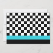 Rock Star Zebra Geburtstagsparty - Blue Einladung (Rückseite)