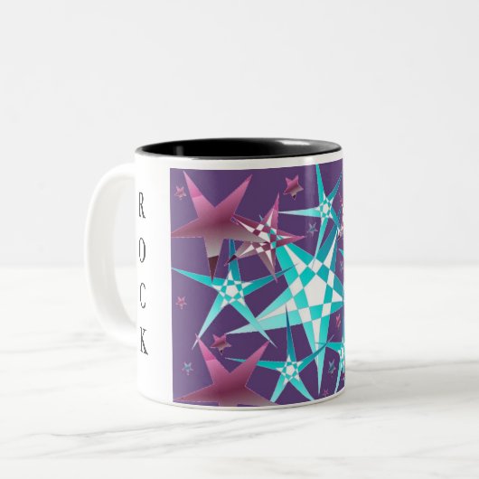 Rock Star Zweifarbige Tasse (Vorderseite Links)