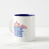 Rock Star Zweifarbige Tasse (Vorderseite Links)