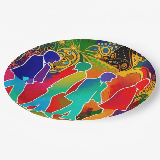 Rock Stars Pappteller (Schrägansicht)