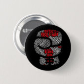 Rock Steady Boxing Glove Parkinsons Button (Vorne & Hinten)