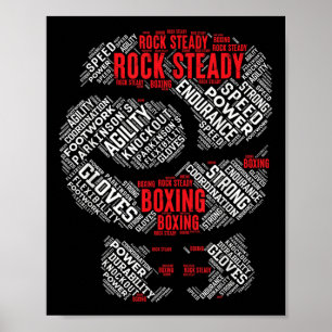 Rock Steady Boxing Glove Parkinsons Poster