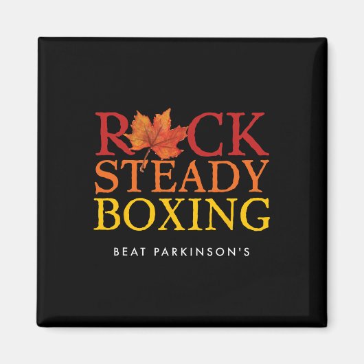 Rock Steady Boxing Herbstleaf Magnet (Vorne)