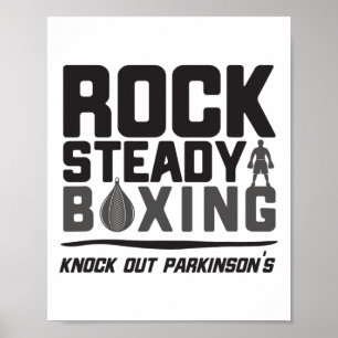 Rock Steady Boxing klopfen Parkinson Poster