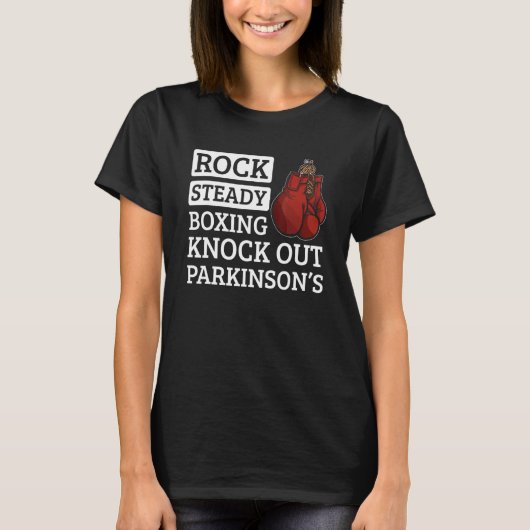 Rock Steady Boxing Knock Out Boxer T-Shirt (Vorderseite)