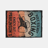 Rock Steady Boxing Knock Out Parkinson Bewusstsein Fleecedecke (Vorderseite (Horizontal))
