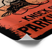 Rock Steady Boxing Knock Out Parkinson Bewusstsein Poster (Ecke)