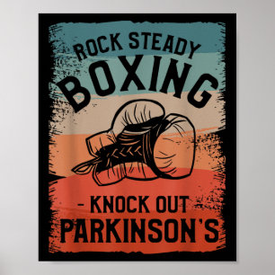Rock Steady Boxing Knock Out Parkinson Bewusstsein Poster