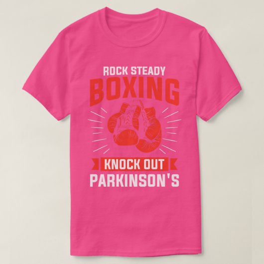 Rock Steady Boxing Knock Out Parkinsons Boxer Long T-Shirt (Design vorne)