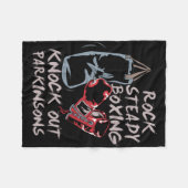Rock Steady Boxing Knock Out Parkinsons Fleecedecke (Vorderseite (Horizontal))