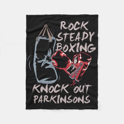 Rock Steady Boxing Knock Out Parkinsons Fleecedecke (Vorderseite)