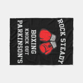 Rock Steady Boxing Knock Out Parkinsons Fleecedecke (Vorderseite (Horizontal))