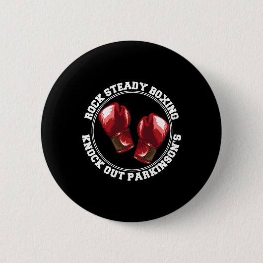 Rock Steady Boxing Knock Out Parkinsons Kämpfer Re Button (Vorderseite)