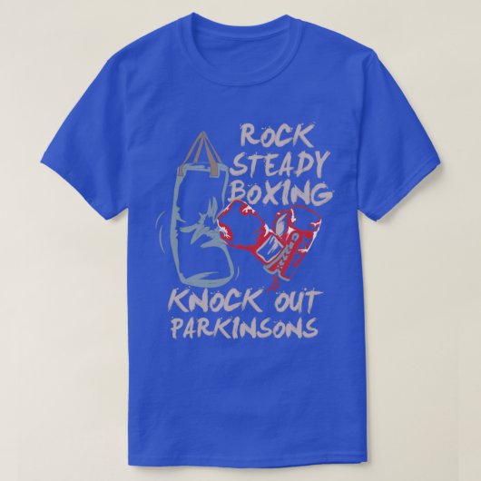 Rock Steady Boxing Knock Out Parkinsons Kämpfer T-Shirt (Design vorne)