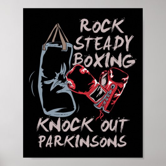 Rock Steady Boxing Knock Out Parkinsons Poster (Vorne)