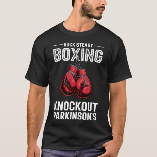 Rock Steady Boxing Knockout Parkinson T-Shirt (Vorderseite)