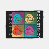 Rock Steady Boxing Multi-Farb-Handschuhe Fleecedecke (Vorderseite (Horizontal))
