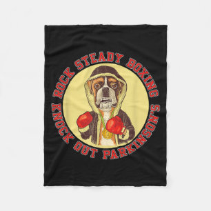 Rock Steady Boxing Parkinson - Boxerhund mit Rot Fleecedecke
