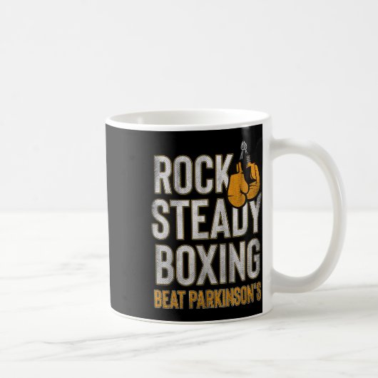 Rock Steady Boxing Parkinson Herbsthandschuhe Vint Kaffeetasse (Rechts)