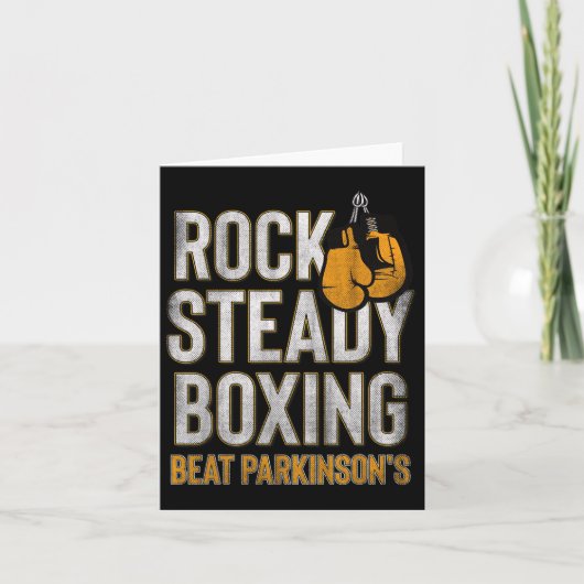 Rock Steady Boxing Parkinson Herbsthandschuhe Vint Karte (Vorderseite)
