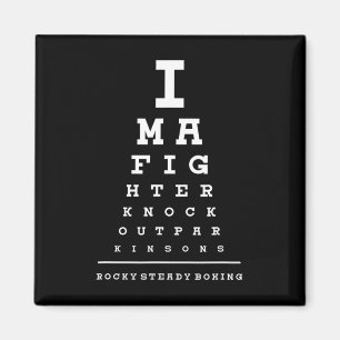 Rock Steady Boxing Parkinson's Eye Chart Shirt Magnet