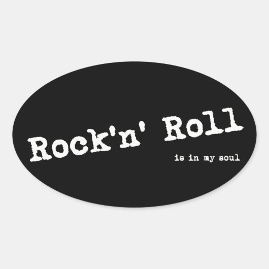 Rock-Stil Ovaler Aufkleber (Vorderseite)