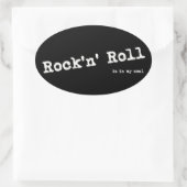 Rock-Stil Ovaler Aufkleber (Tasche)