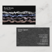 Rock Strata - Black Visitenkarte (Vorne/Hinten)