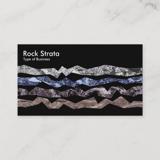 Rock Strata - Black Visitenkarte (Vorderseite)