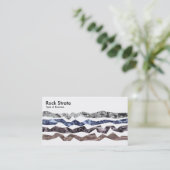 Rock Strata - White Visitenkarte (Stehend Vorderseite)