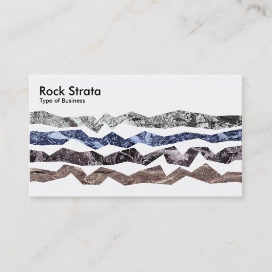 Rock Strata - White Visitenkarte (Vorderseite)