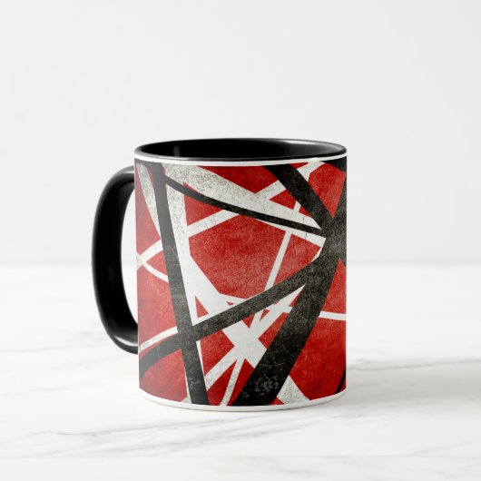 Rock Stripes abstrakter Designer Tasse (Vorderseite Links)