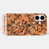 Rock-Struktur Spottet gepunktetes Muster mit Namen Case-Mate iPhone Hülle (Rückseite (Horizontal))