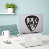 Rock, Style, Cool, Aufkleber (Laptop auf Schreibtisch)
