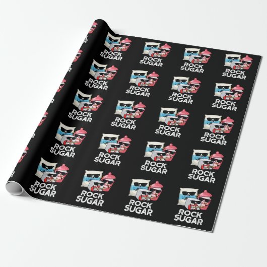 Rock Sugar Funny Food Pub Dark BG Geschenkpapier (Ungerollt)