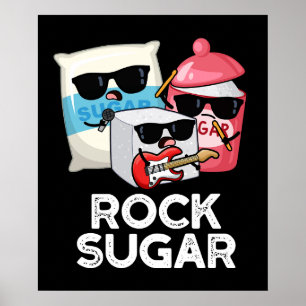 Rock Sugar Funny Food Pub Dark BG Poster
