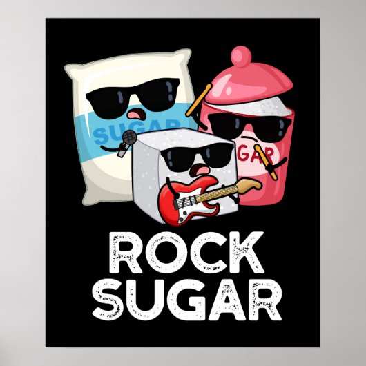 Rock Sugar Funny Food Pub Dark BG Poster (Vorne)