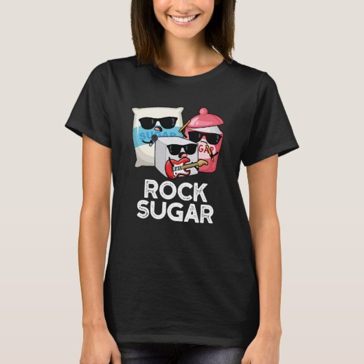Rock Sugar Funny Food Pub Dark BG T-Shirt (Vorderseite)