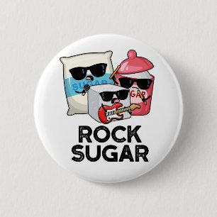 Rock Sugar Funny Food Puff Button