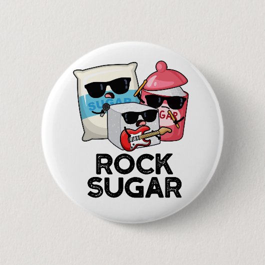Rock Sugar Funny Food Puff Button (Vorderseite)