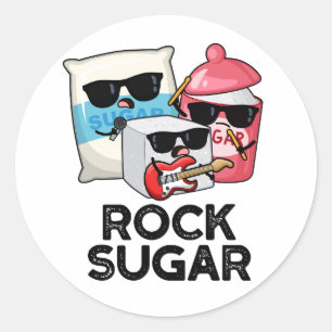 Rock Sugar Funny Food Puff Runder Aufkleber