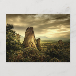 Rock Sunset in Griechenland Postkarte