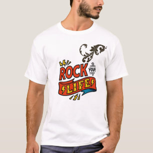 Rock Surfer Vintage-Comic-Stil T-Shirt